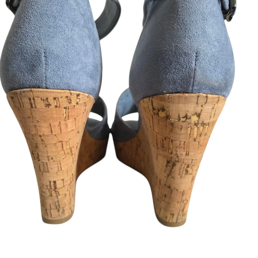 Womens Marc Fisher Batini Faux Suede Wedge Heel Sandals Size-8.5